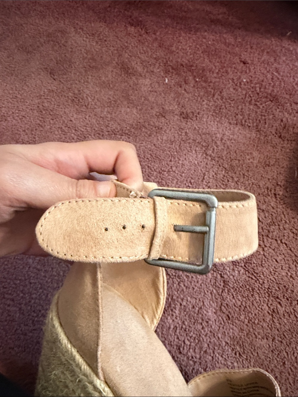 Target Pink-Tan Espadrille Platform Wedge Sandals - Picture 4 of 4